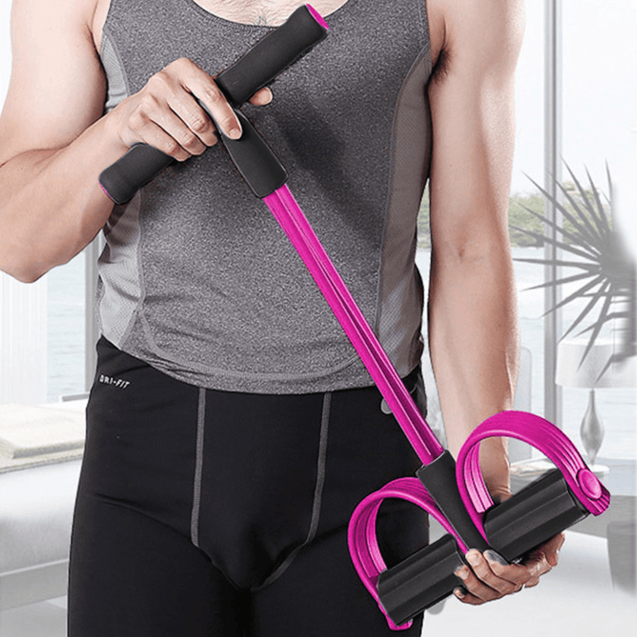 Pedal Fitness Resistance Bands Yoga Equipment Sit Ups Slimming Thin Belly Curling Belly Home Elastic Rope - Trendha
