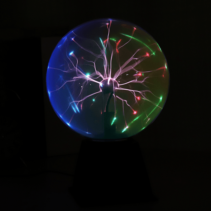 8 Inches Mixture Color Light Plasma Ball Electrostatic Voice-Controlled Desk Lamp Magic Light - Trendha