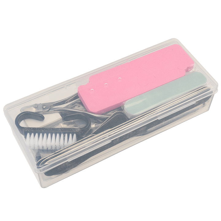23PCS Portable Pedicure Kit Rasp Foot File Callus Remover Scraper Nail Care Tool - Trendha