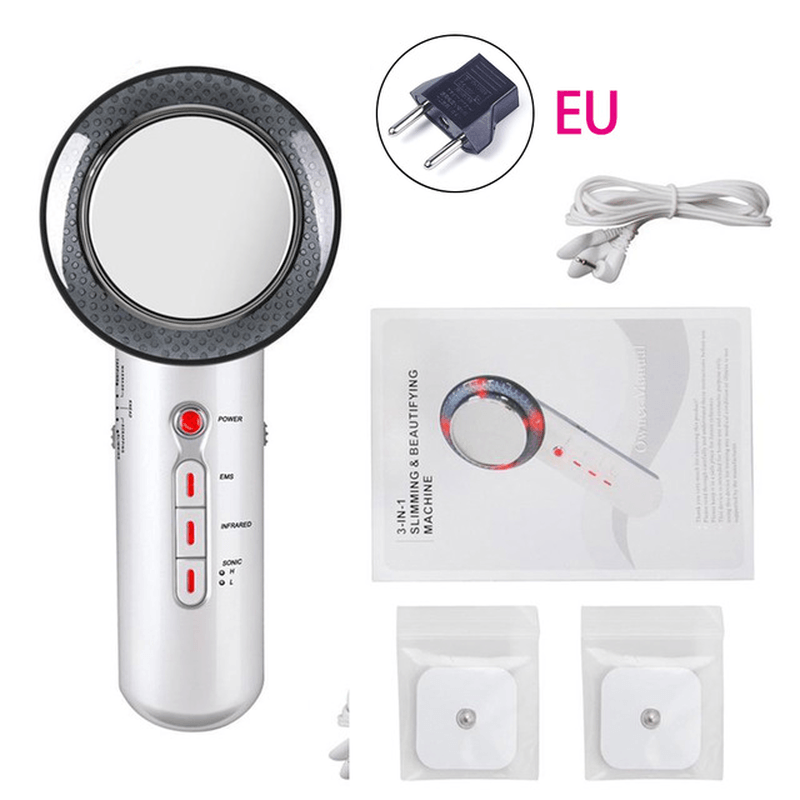 3 in 1 Body Slimming Massager EMS Infrared Ultrasonic Massager Ultrasound Slimming Fat Burner Cavitation Face Beauty Machine - Trendha