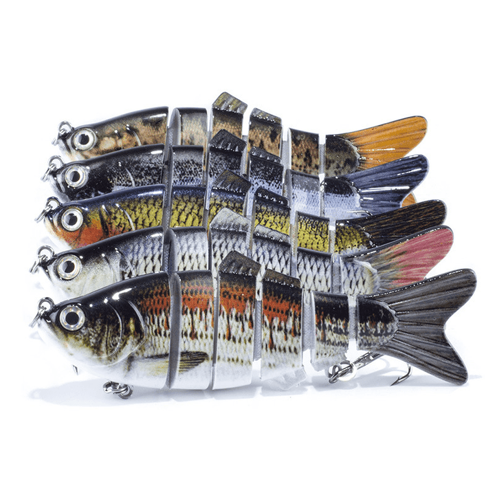 Fishing Bait Hard Bait Section 6 Lures Lure 10Cm 17G Shallow Water Simulation Color Multi Section Road Sub Bait - Trendha