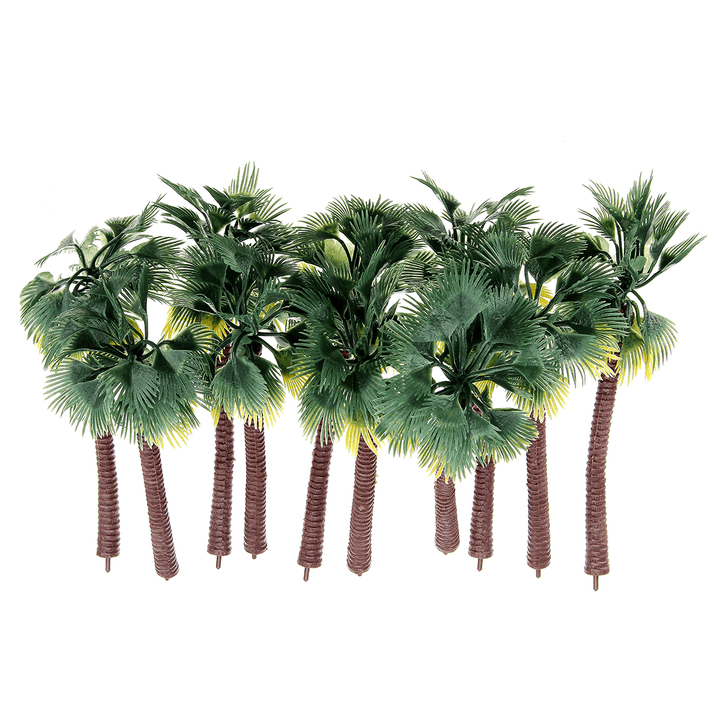 10Pcs Mini Artificial Trees Yellow Leaf Coconut Tree Home Office Party Decorations - Trendha