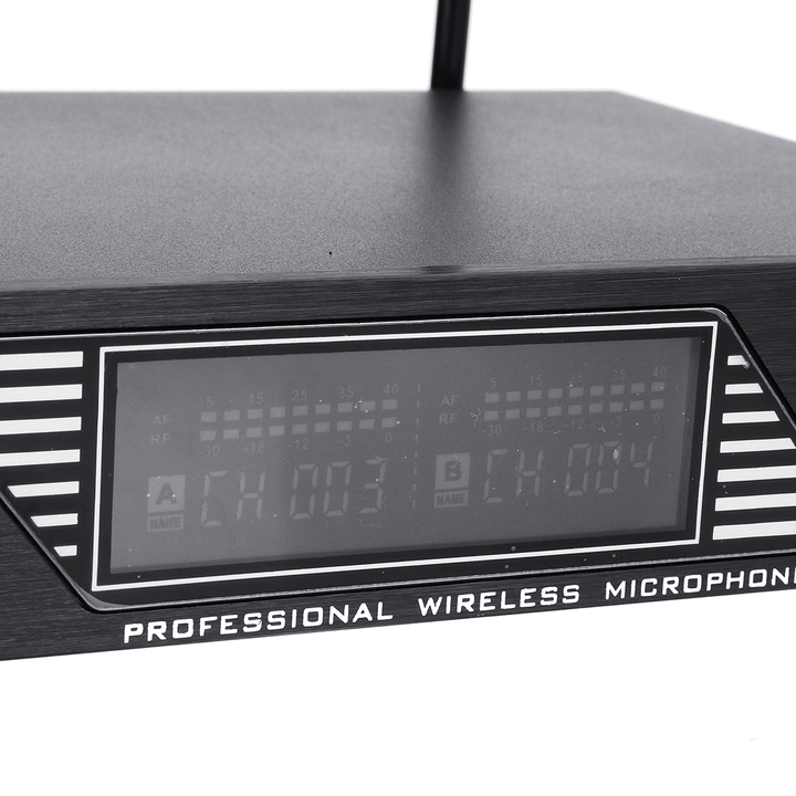 Portable UHF 2 Channel Wireless Microphone 500-599 Mhz Karaoke Wedding Evening Party DJ EU UK US Plug Home Theatre System - Trendha