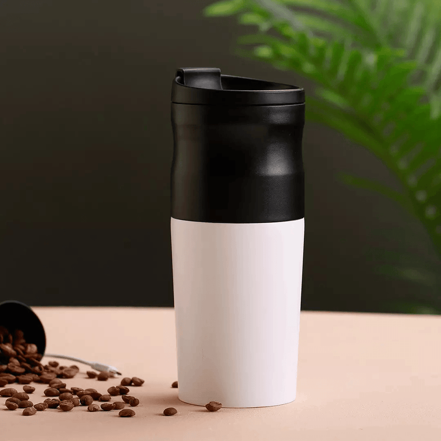 Protable Electric Coffee Grinder from Double-Layer Filter 1200Mah Battery Heat Preservation Coffe Cup for Office Travel Camping - Trendha