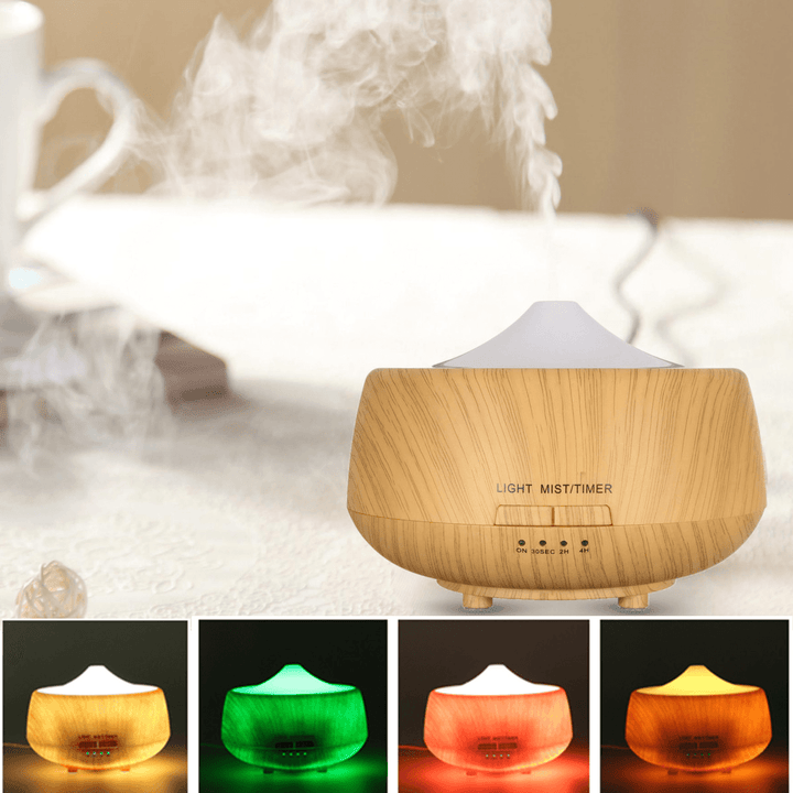 Ultrasonic Color-Changing Wood Grain LED Aroma Diffuser Humidifier Aromatherapy Spa Essential Oil - Trendha