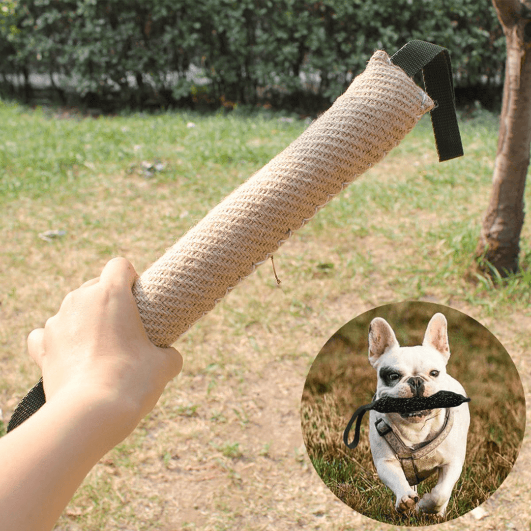 Handles Jute Police Young Dog Bite Tug Play Toy Pet Training Chewing Dog Bite Protection Arm Sleeve - Trendha