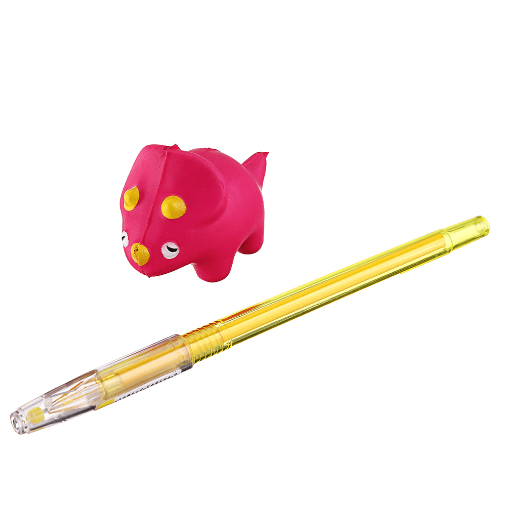 6PCS Squishy Pen Cap Wholesale Panda Dinosaur Unicorn Cake Animal Slow Rising Jumbo with Pen Stress Relief Toys Gift - Trendha