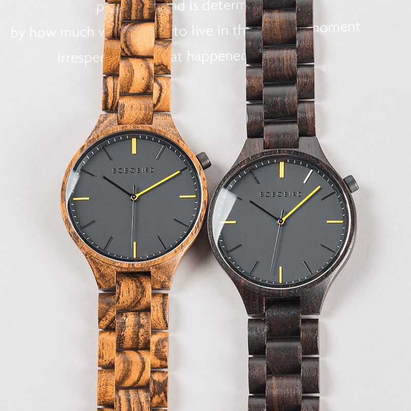 BOBO BIRD S27 Casual Style Men Wrist Watch Wooden Creative Quartz Watches - Trendha