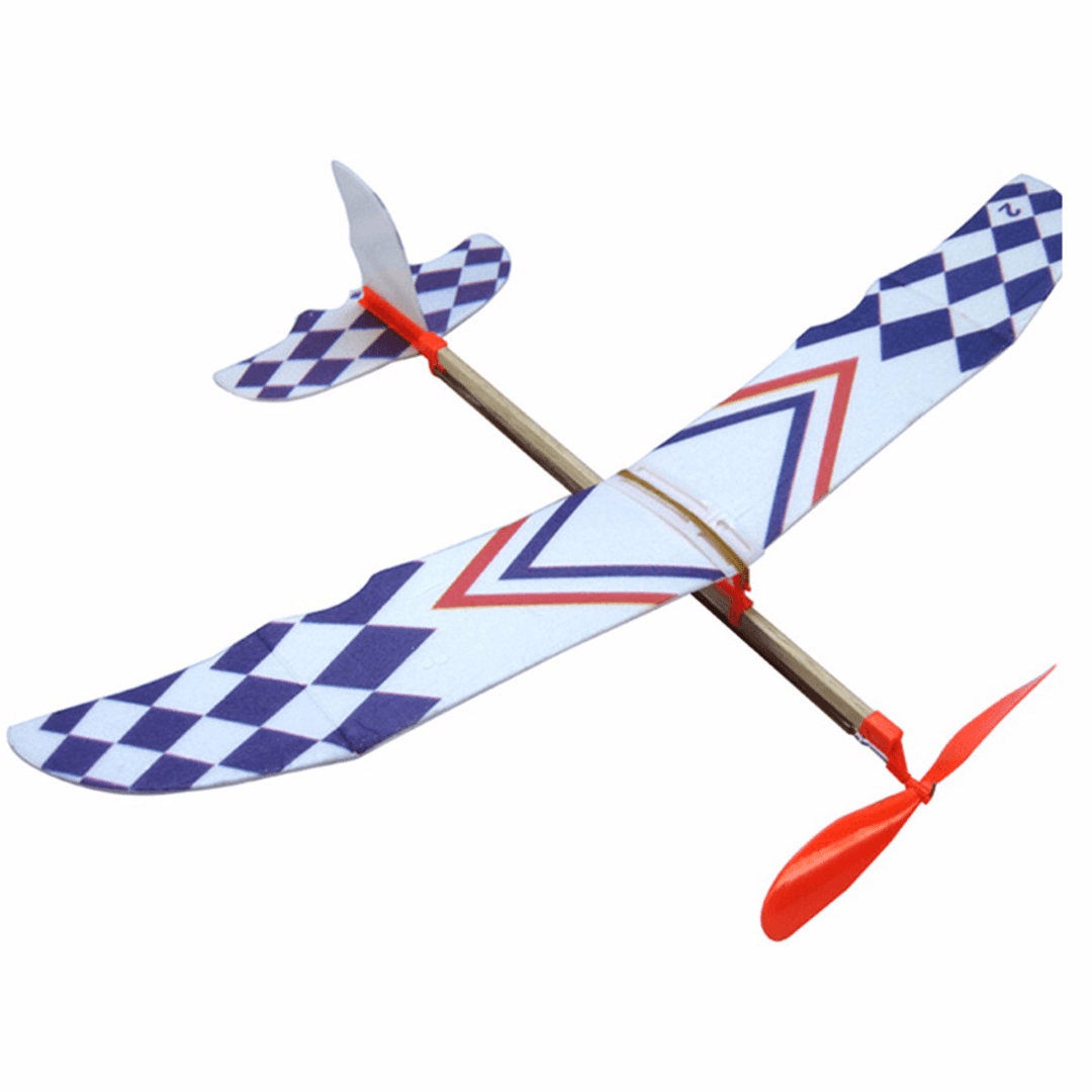Elastic Rubber Band Powered DIY Foam Plane Kit Aircraft Model Educational Toy - Trendha