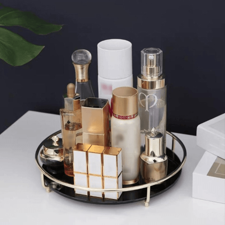 Desktop Dressing Table Perfume Skin Care Lipstick Rotating Rack Cosmetic Storage Box - Trendha