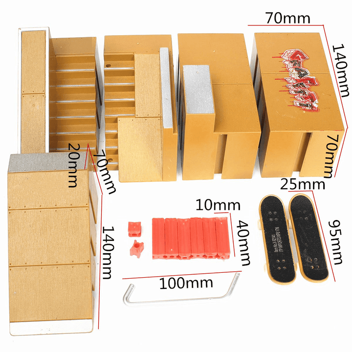 Skate Park Ramp Parts for Tech Deck Finger Board Finger Board Ultimate Parks 91C - Trendha