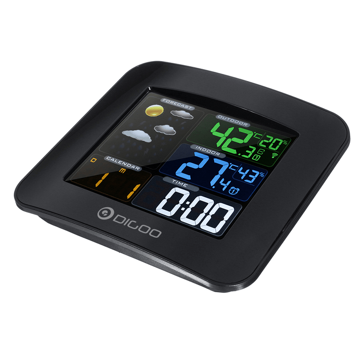 Wireless Weather Station Thermometer HD Screen Digital Humidity Temperature Clock+Sensor - Trendha