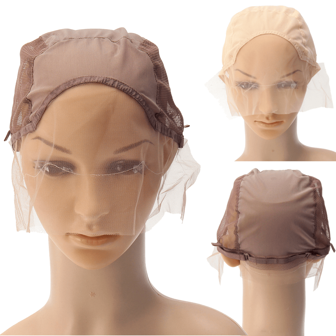 Wig Cap for Wig Making Weave Cap Elastic Hair Net Mesh Adjustable Straps - Trendha