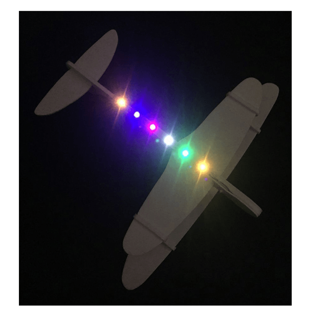 Electric EPP Hand Throwing Foam Aircraft Rotary Airplane Model Plane Toy with LED Light - Trendha