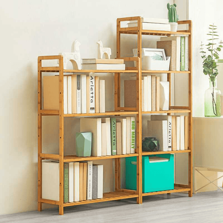 Bookshelf Bamboo Shelf Bookcase 3/4/5 Layers - Trendha
