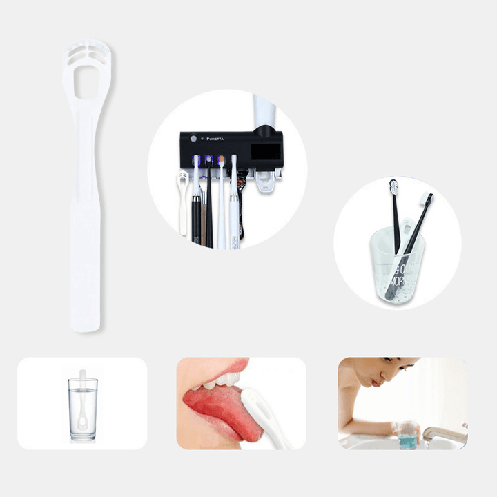Tidytech Tongue Cleaner Silicone Oral Cleaning Kit Set Tongue Scraper Tongue Fur Deodorant Brush - Trendha