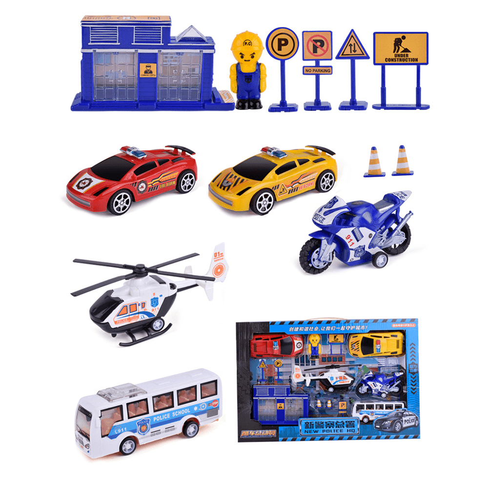 Multiple Styles Engineering Military Aviation Sanitation Fire Truck Car Diecast Model Toy Set for Kid Gift - Trendha