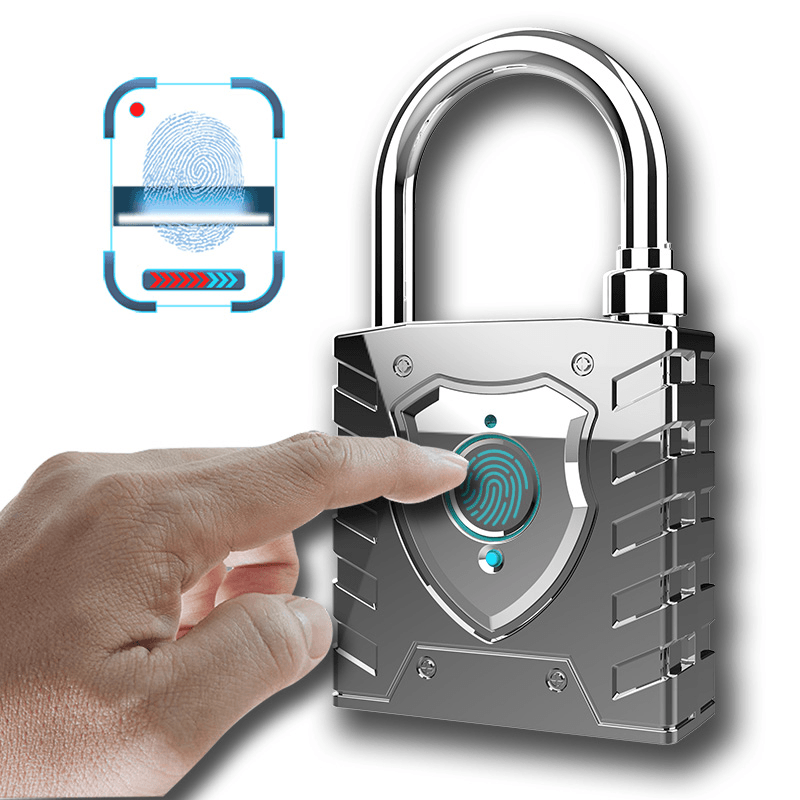 Door Lock Keyless USB Rechargeable Fingerprint Home Smart Padlock - Trendha