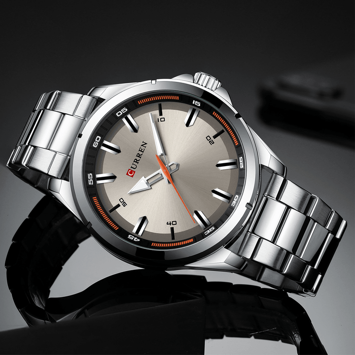 CURREN 8320 Business Style Men Wrist Watch Stainless Steel Design Quartz Watch - Trendha