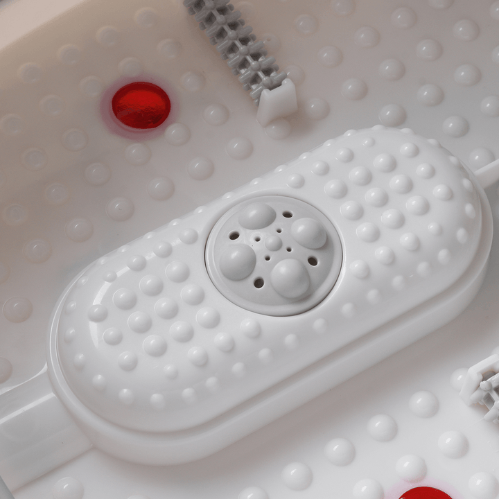 110V Foldable Foot Spa Bath Massager Red Light Motorized Electric Feet Tub Shower 5.7L - Trendha