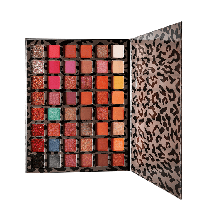 48 Color Eye Shadow Leopard Box Pearly Matte Multicolor Eyeshadow - Trendha