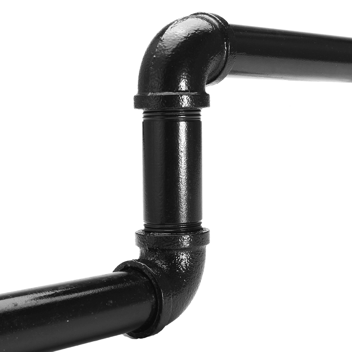 Industrial Iron Pipe Wall Mounted Clothes Rail Coat Towel Storage Vintage Rack Cloth Hanger Shelf - Trendha