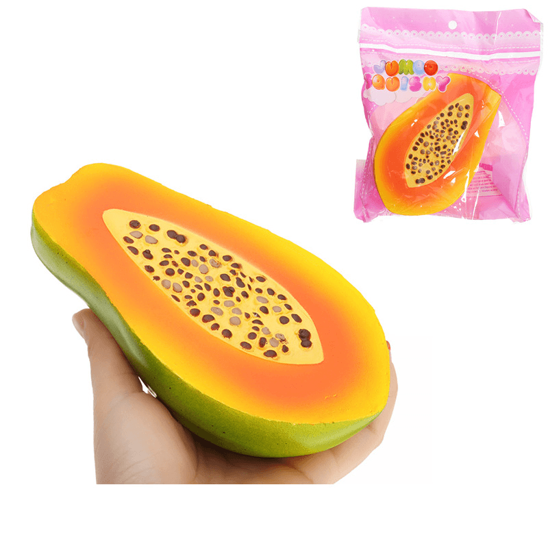 Papaya Squishy 15*9*4Cm Slow Rising with Packaging Collection Gift Soft Toy - Trendha