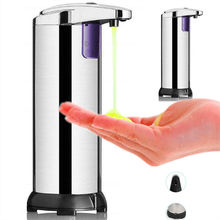 250Ml Automatic Chrome Bathroom Kitchen Liquid Soap Dispenser No-Touch Hand Free - Trendha
