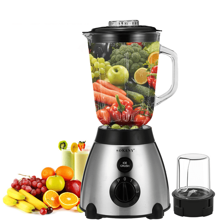 SOKANY 2 in 1 Portable Multi Fruit Juicer Machine with 8 Knife Mini Blenders Mixer Dry Grinding Meat Grinder for Kitchen Tool - Trendha