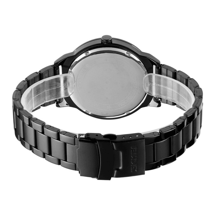 SKMEI 9210 Fashion Business Style Men Watch 3D Dail Waterproof Stainless Steel Quartz Watches - Trendha