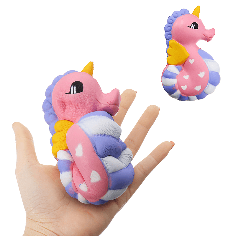 Unicorn Seahorse Squishy 15.5CM Slow Rising Soft Scented Cake Bread Key Chain Kids Toy - Trendha