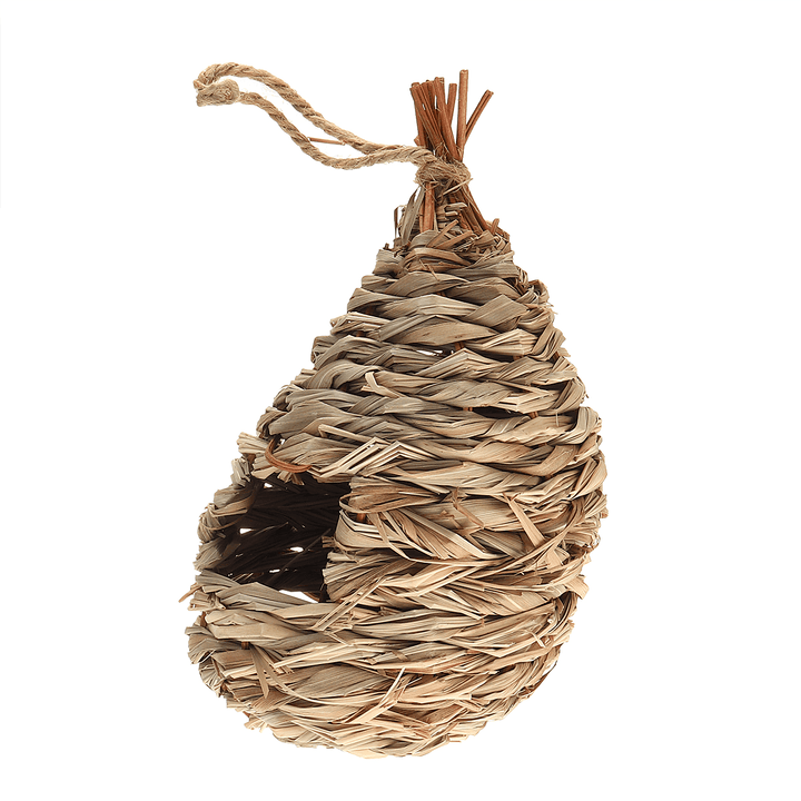 Mini Hanging Humming Bird House Hand Woven Straw Rope Pet Hamster - Trendha