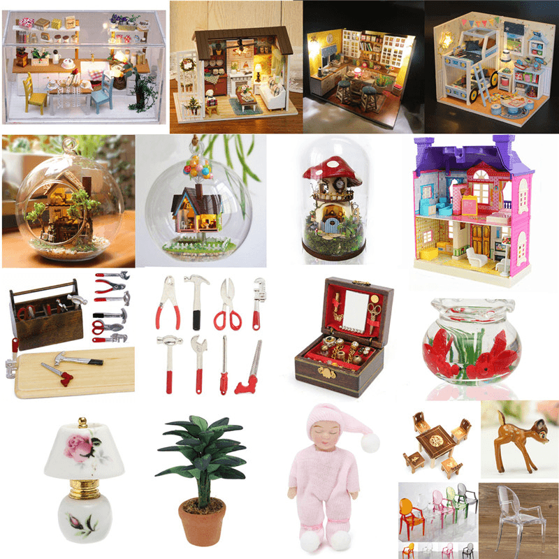 Cuteroom Forest Times Kits Wood Dollhouse Miniature DIY House Handicraft Toy Idea Gift Happy Times - Trendha