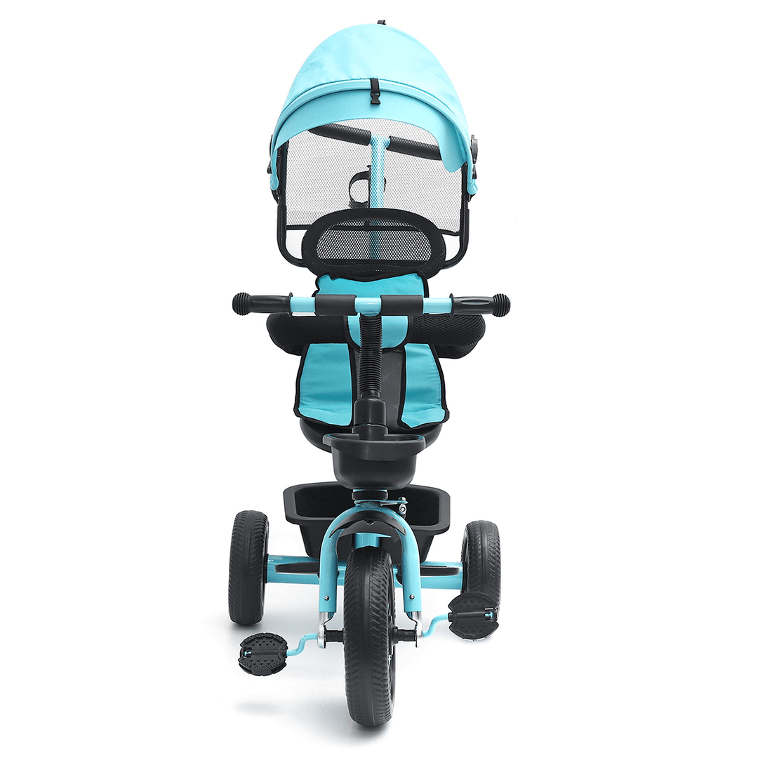 4 in 1 Adjustable Folding Baby Kid Stroller Bicycle 3 Wheel Ride Trike Push Bike - Trendha