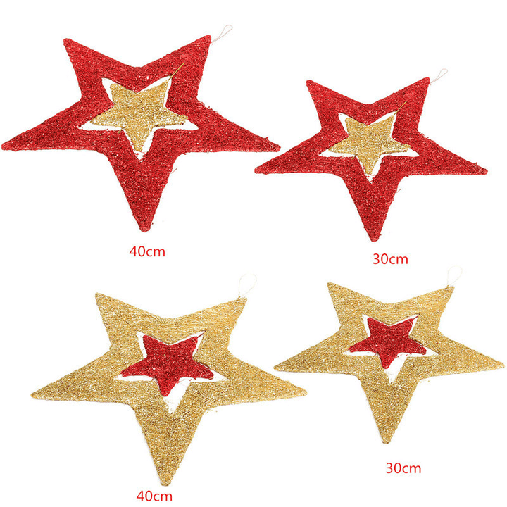 Christmas Ornaments Shiny Star Xmas Tree Ceiling Wall Hanging Decoration - Trendha
