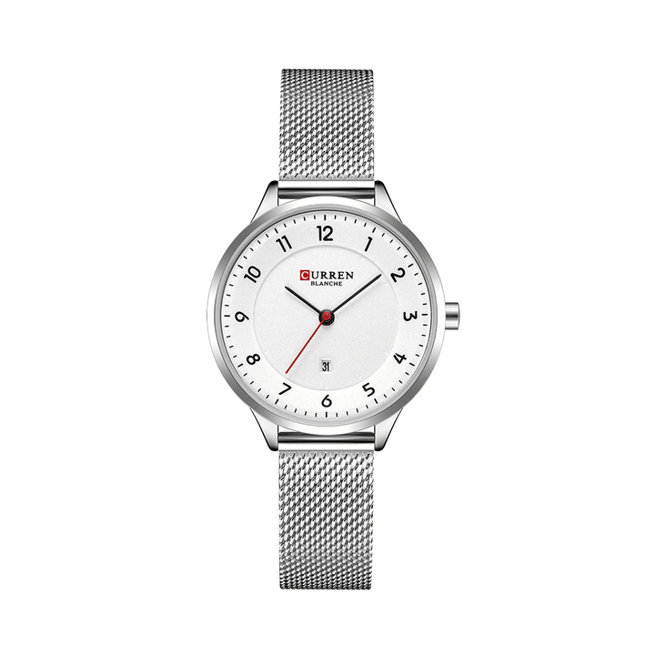 CURREN 9035 Date Display Simple Design Women Wrist Watch Full Steel Quartz Watch - Trendha