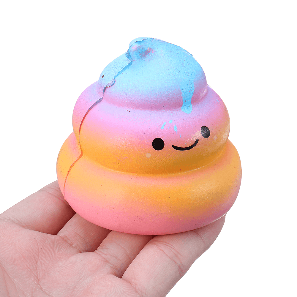 Ranbow Squishy Poo Soft Toy Slow Rising Phone Pendant with Packing - Trendha
