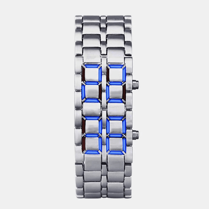 Binary LED Display Couple Watch Waterproof Digital Bracelet Watches - Trendha