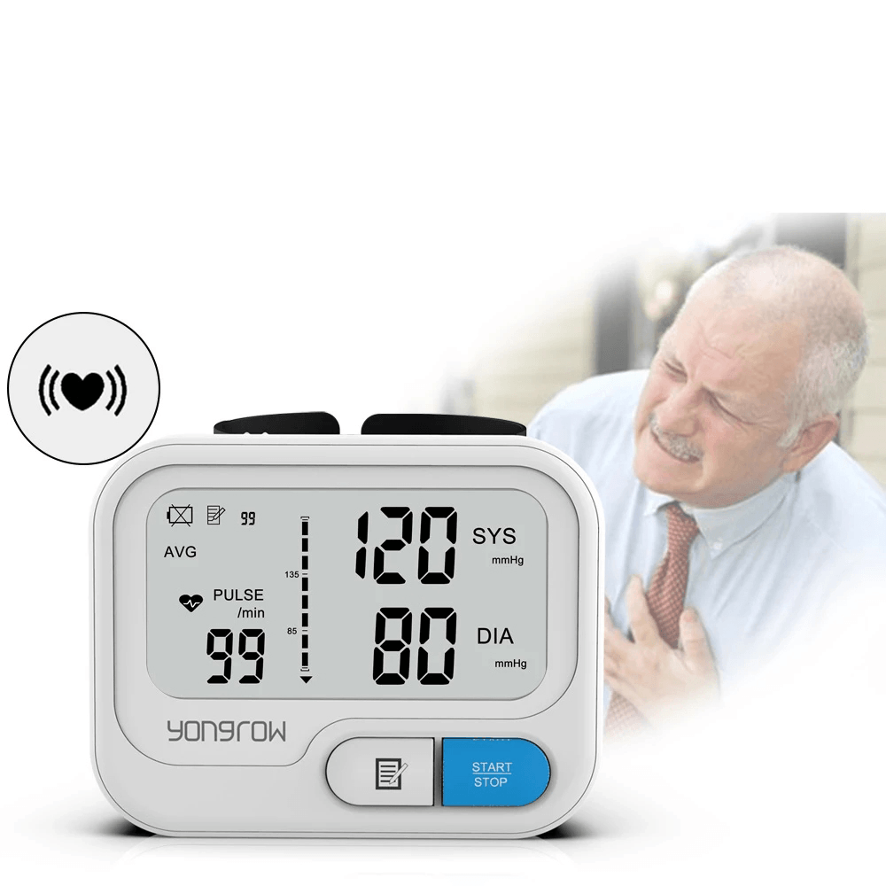Automatic Digital Wrist Blood Pressure Monitor Sphygmomanometer Tonometer Tensiometer Heart Rate Pulse Meter BP Monitor - Trendha