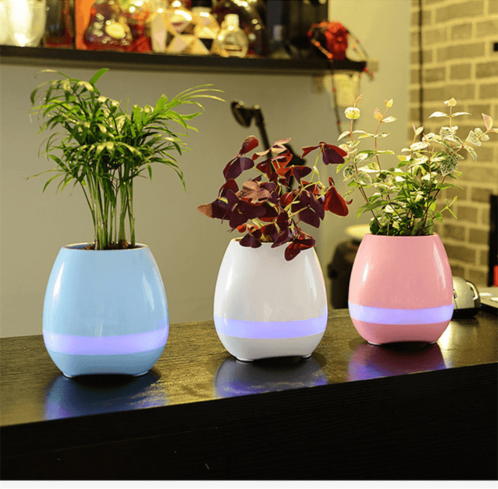 Potted Rims Speakers Creative Intelligent Music Speaker Flower Pot Toys of Wireless Bluetooth Stereo - Trendha