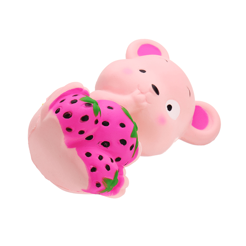 Squishy Strawberry Rat 13CM Slow Rising Soft Toy Stress Relief Gift Collection with Packing - Trendha