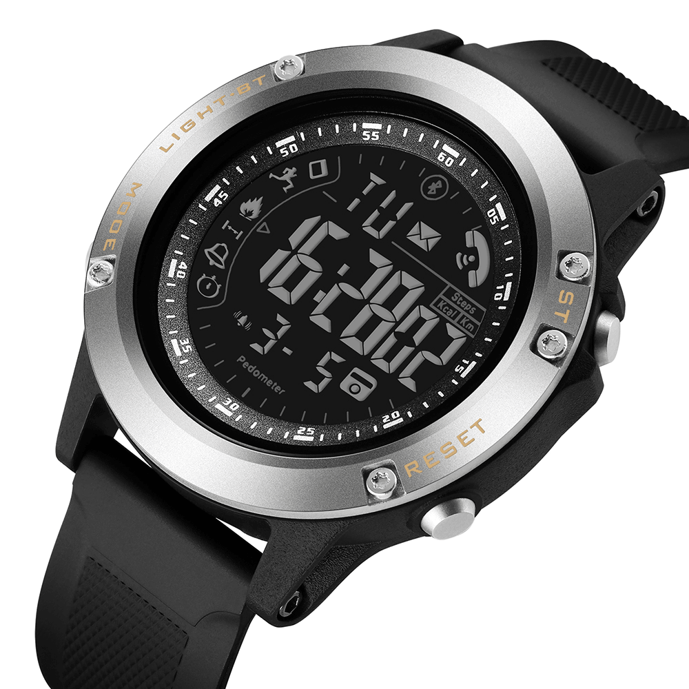 READ R5010 BT4.0 Stepcount Message Call Reminder Alarm Clock Remote Camera Smart Digital Watch - Trendha