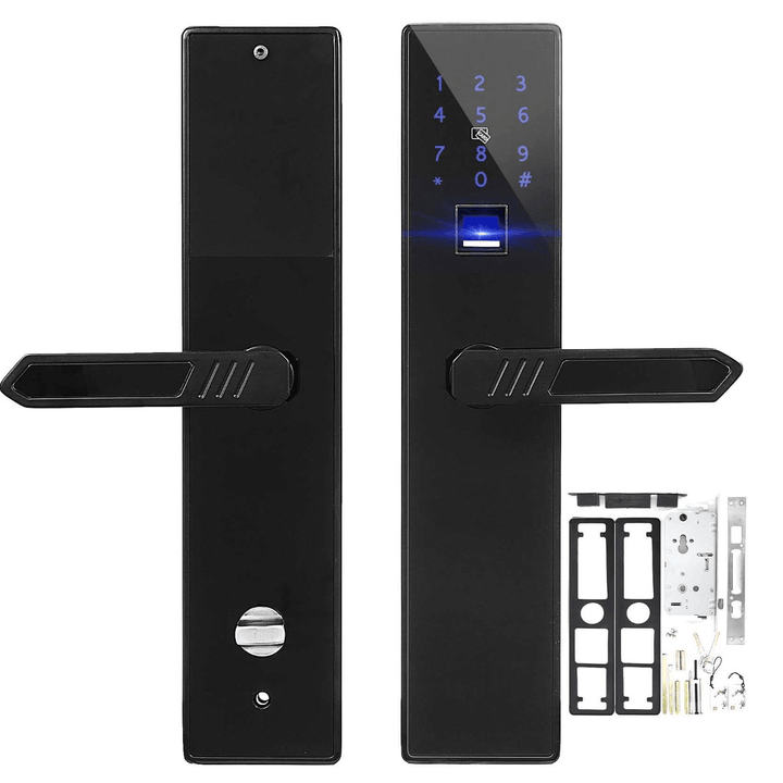 4In1 Digital Smart Door Anti-Theft Lock Biometric Fingerprint Digital Code Electronic Deadbolt Control Security - Trendha