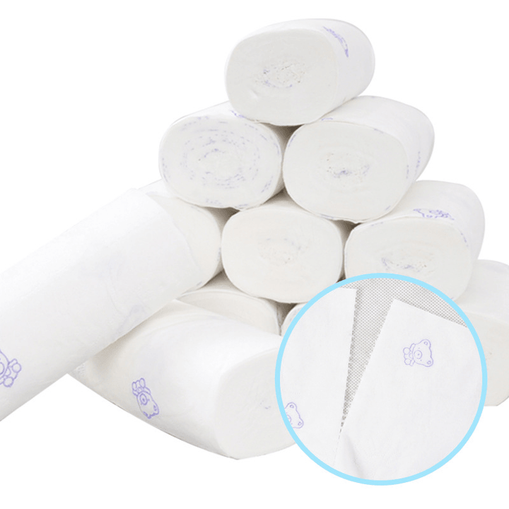 12 Rolls 4-Ply Toilet Paper Household Ultra Soft Wood Roll Paper Towels Tissue - Trendha