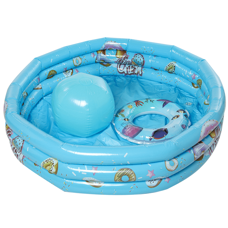 130Cm Children Swimming Pool Bathing Tub Baby Toddler Paddling Inflatable Swimming Pool with Swimming Ring and Ball - Trendha
