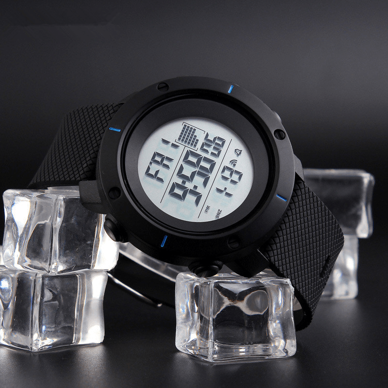 SKMEI 1213 Men's Sport Watch - 5ATM Waterproof Digital Watch with Luminous Date Display, Stopwatch & Countdown - Trendha