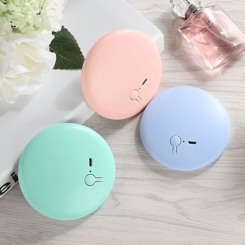 Portable LED Lighted Mini Makeup Mirror round HD Cosmetic Mirror - Trendha