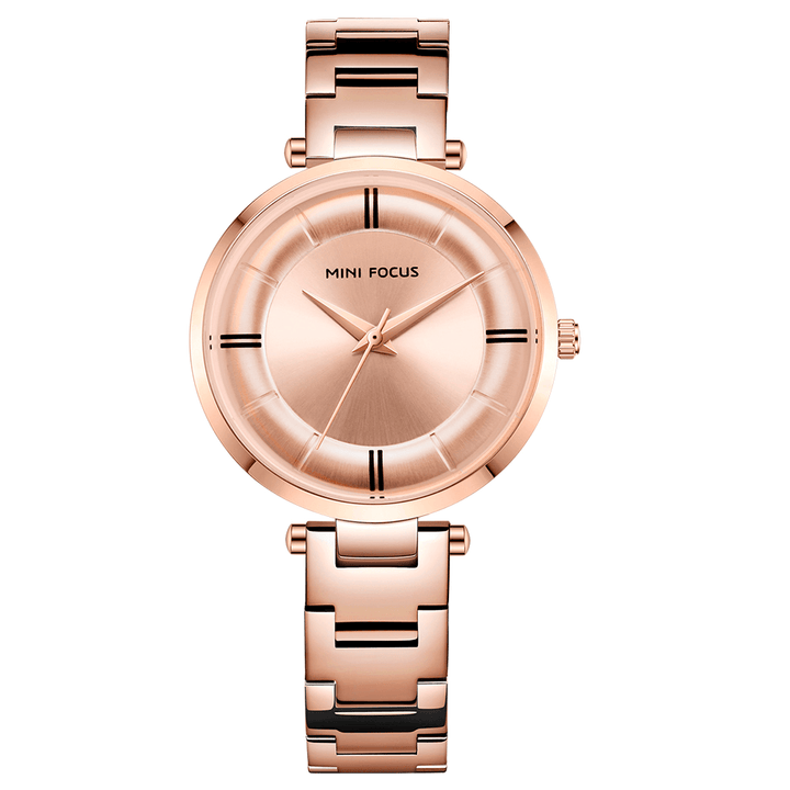 MINI FOCUS MF0235L Casual Design Stainless Steel Women Wristwatch Ladies Quartz Watch - Trendha