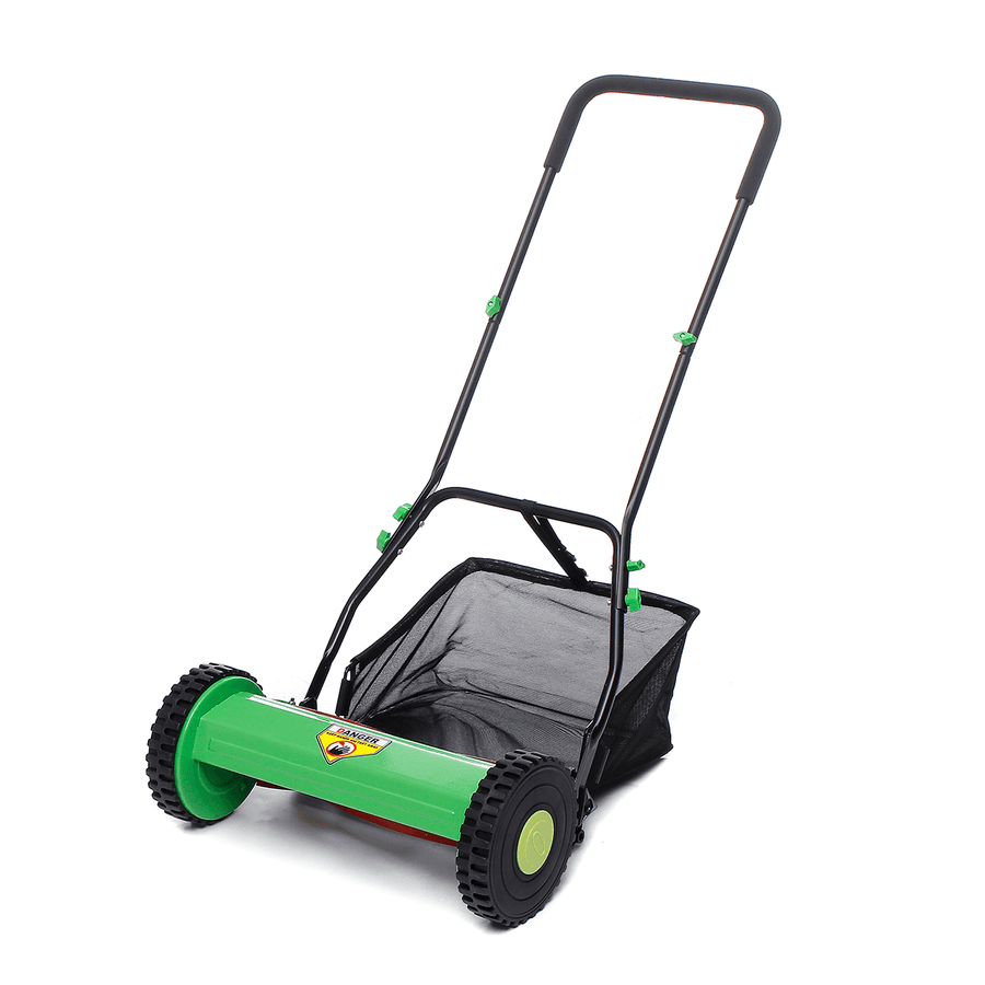 25L Compact Hand Push Lawn Mower Courtyard Home Reel Mower No Power Lawnmower - Trendha