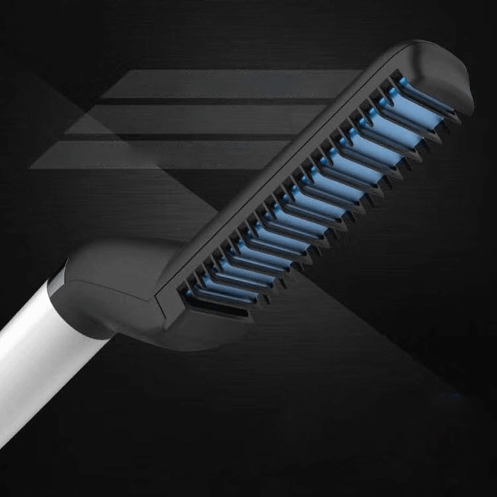 AUGIENB Men'S Hair Styling Ceramic Comb Curler Straightener Roll Iron Multifunctional Quick Styler Hair Comb - Trendha